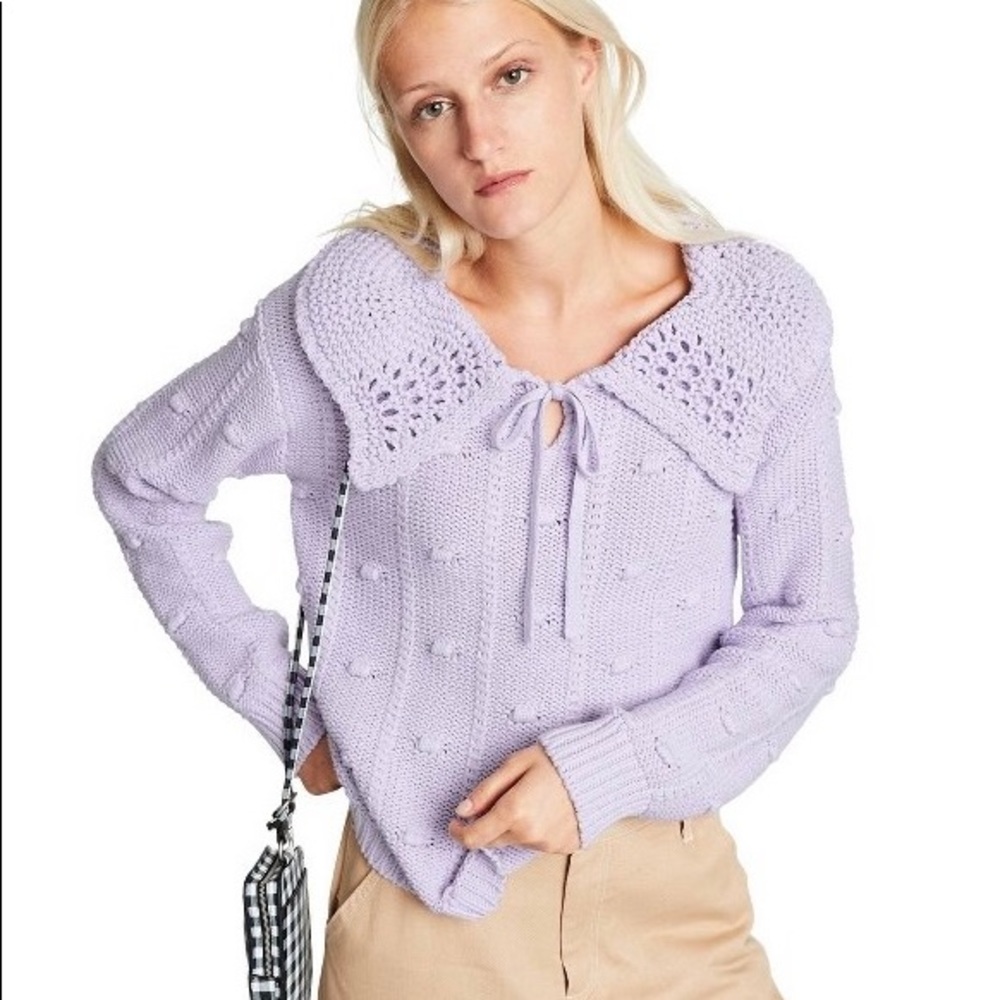 Woman’s collard pullover sweater-sandy liang x target